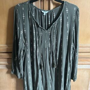 Sonoma Green Floral Women's Tunic